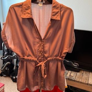 Belted blouse